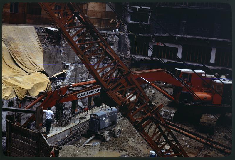 Building being demolished