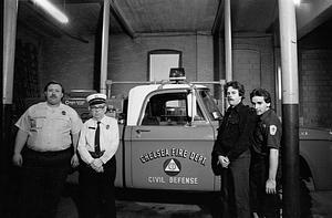 Lt. Charlie Zajekowski, Chief Smith, unknown and firefighter Richie Smith