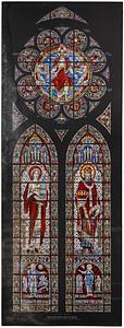Design for the clerestory window in the Arts Bay, Cathedral of Saint John the Divine, New York City. Cram and Ferguson, Architects. Window no. 113 bay no. 3