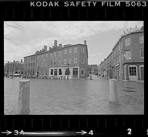 Market Square buildings after rain