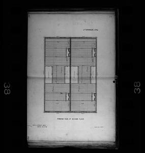 Framing plan of second floor, 113-115 Beacon Street, Boston, Massachusetts