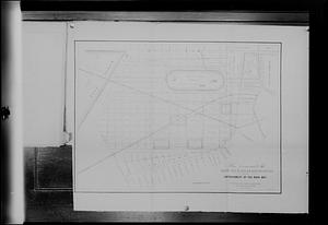 Copy negative of 1852 map "Plan presented to the honble. the State Commissioners for the improvement of the Back Bay"