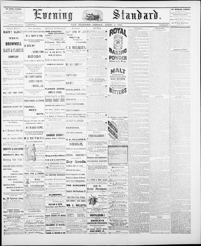 Evening Standard. April 01, 1881 Digital Commonwealth