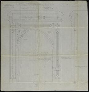 Full-scale details of marble tabernacle for main altar