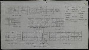 Full-scale sections of doors on sheet 69