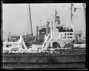 Ice covered boat