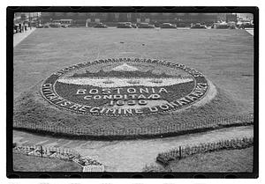 "Bostonia Condita AD 1630" floral design of the seal of the City of Boston, Copley Square