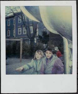 Echa and Cheryl at the playground
