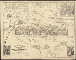 Leavitt's map with views of the White Mountains, New Hampshire