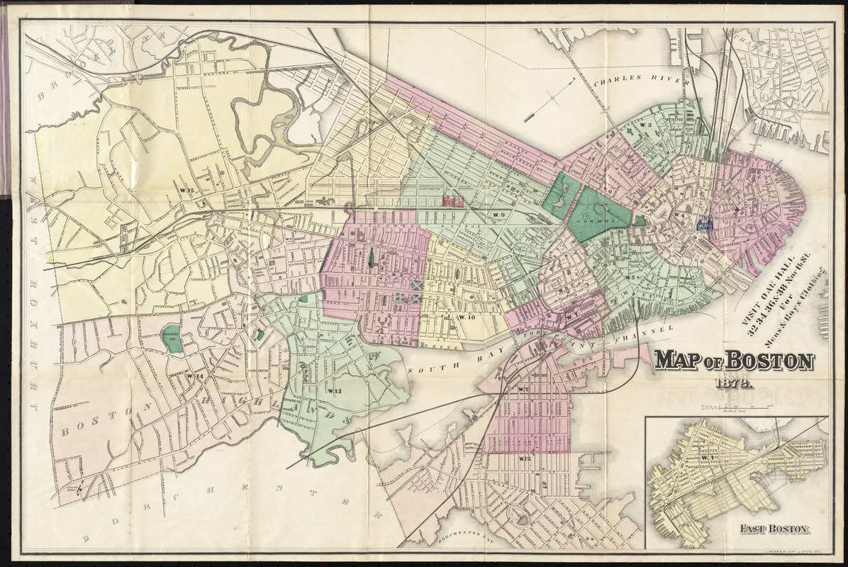 Map of Boston 1872