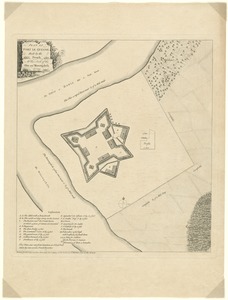 Plan of Fort le Quesne, built by the French at the fork of the Ohio and Monongahela in 1754