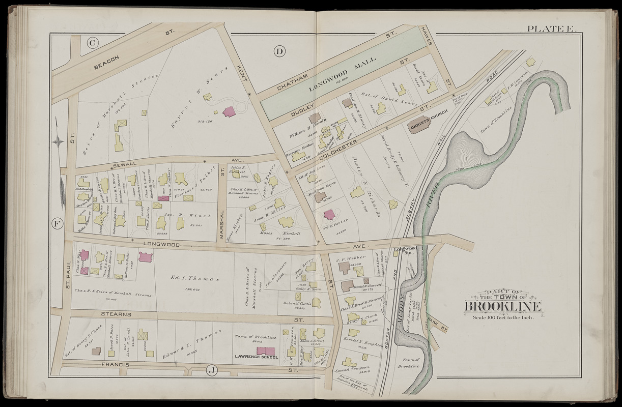 Atlas of the town of Brookline, Norfolk County, Massachusetts