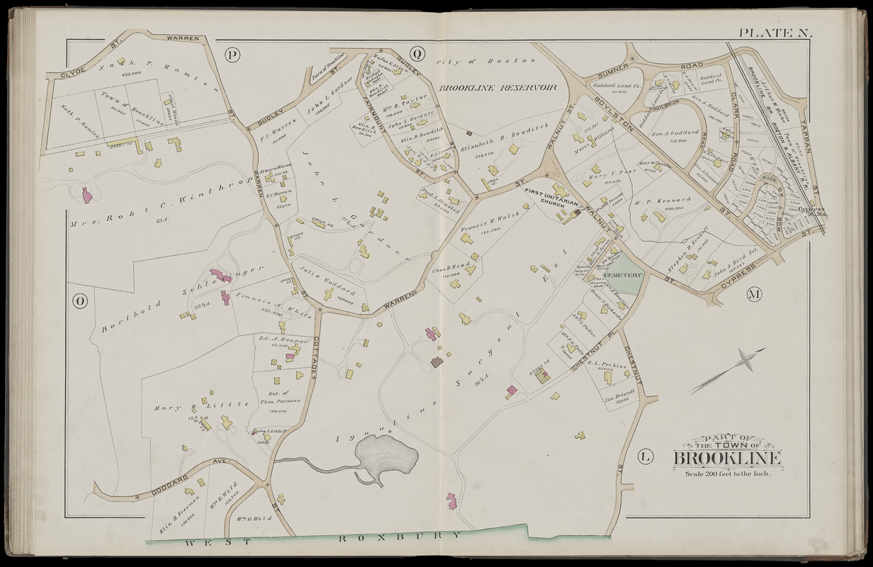 Atlas of the town of Brookline, Norfolk County, Massachusetts