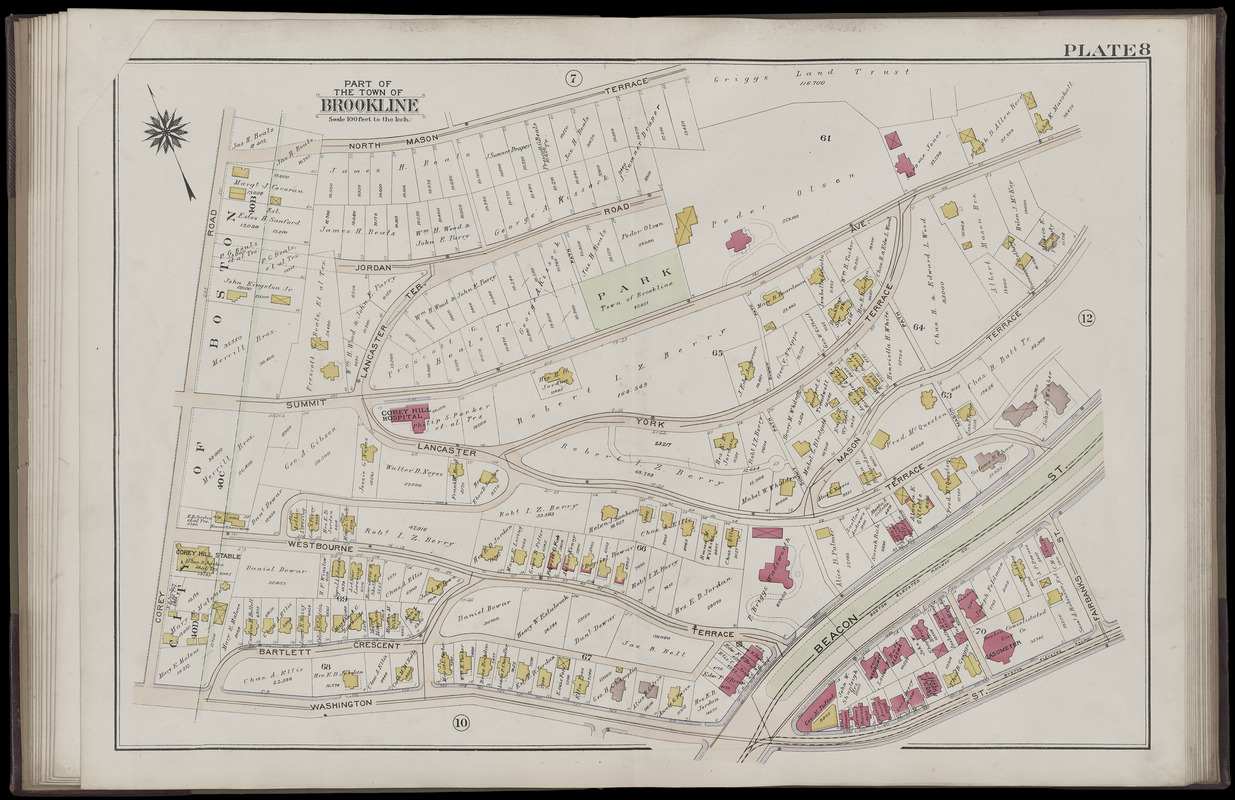 Atlas of the town of Brookline, Norfolk County, Massachusetts