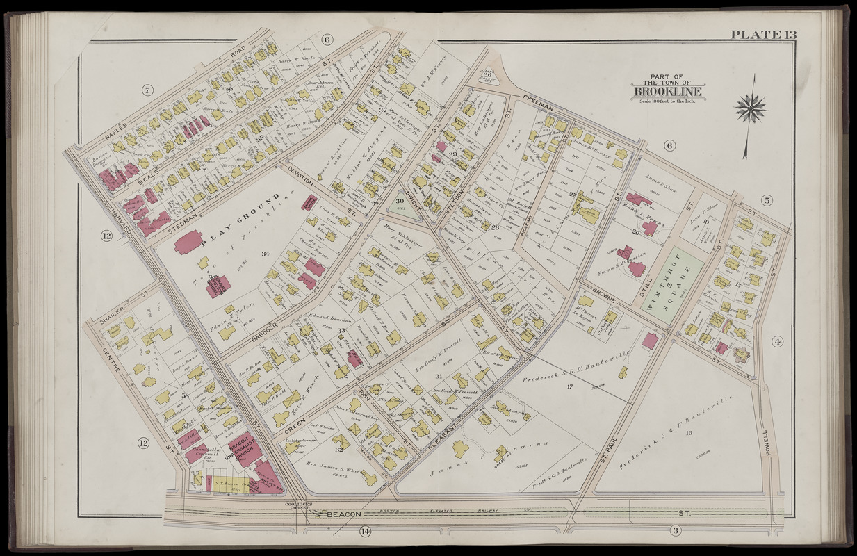 Atlas of the town of Brookline, Norfolk County, Massachusetts