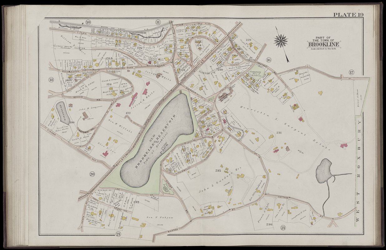 Atlas of the town of Brookline, Norfolk County, Massachusetts