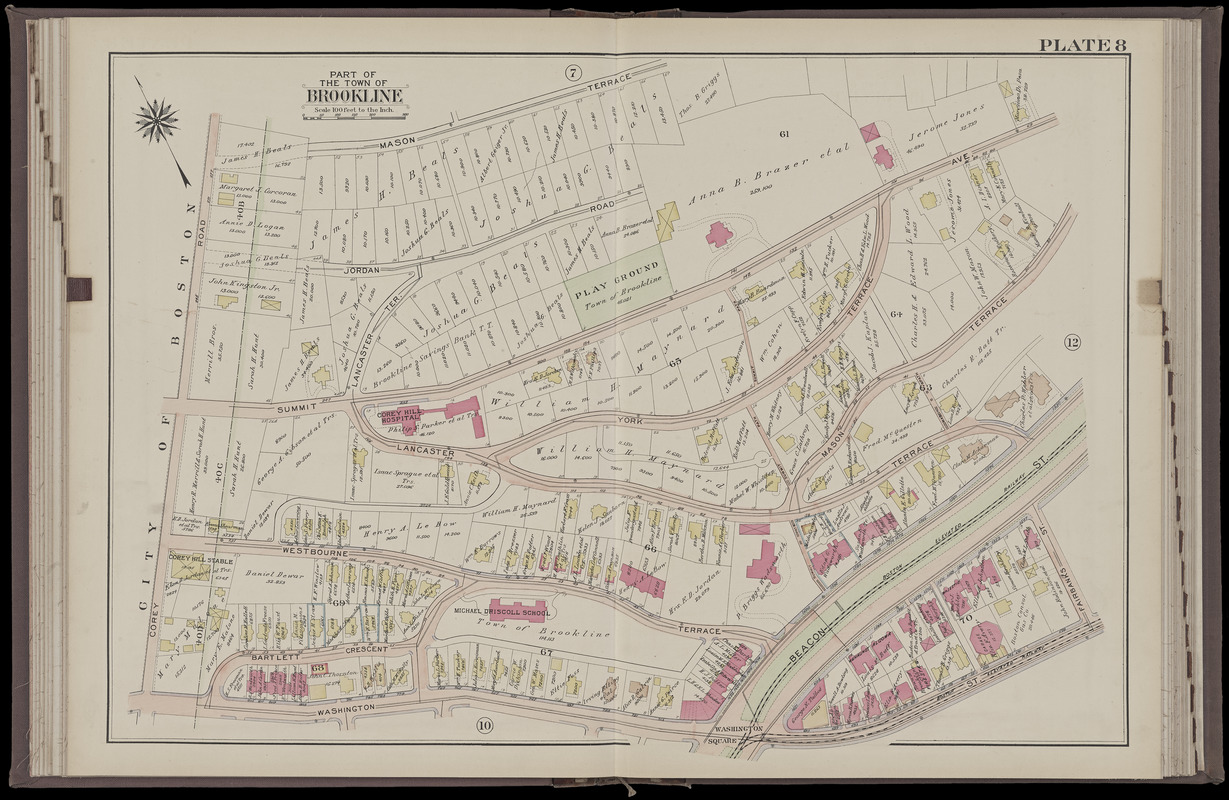 Atlas of the town of Brookline, Norfolk County, Massachusetts