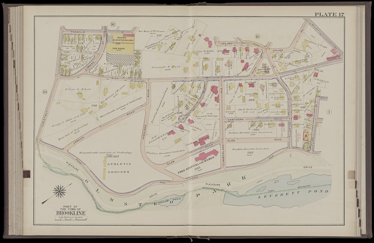 Atlas of the town of Brookline, Norfolk County, Massachusetts