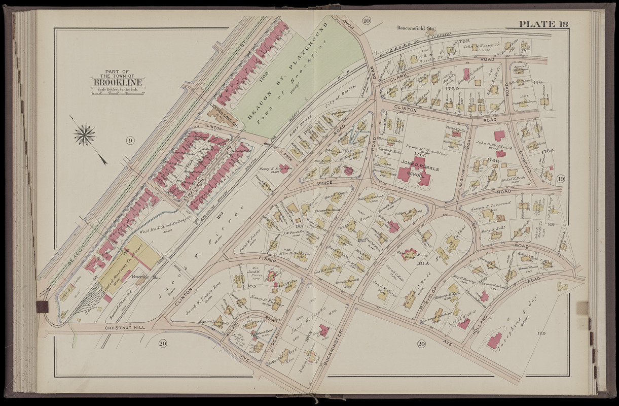 Atlas of the town of Brookline, Norfolk County, Massachusetts