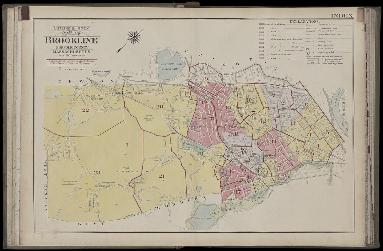 Atlas of the town of Brookline, Norfolk County, Massachusetts