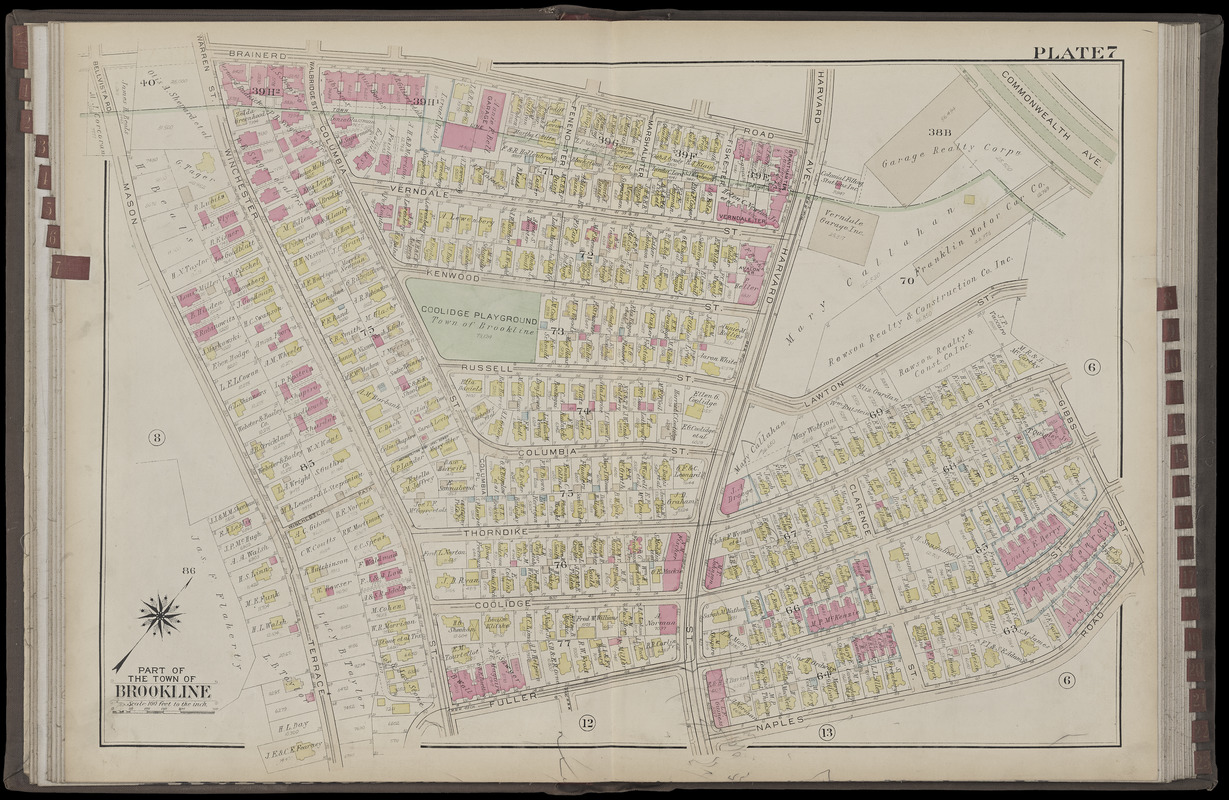 Atlas of the town of Brookline, Norfolk County, Massachusetts