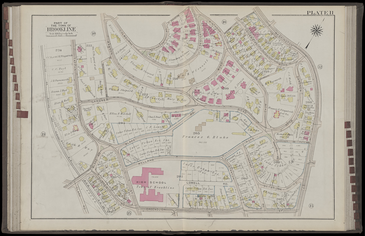 Atlas of the town of Brookline, Norfolk County, Massachusetts