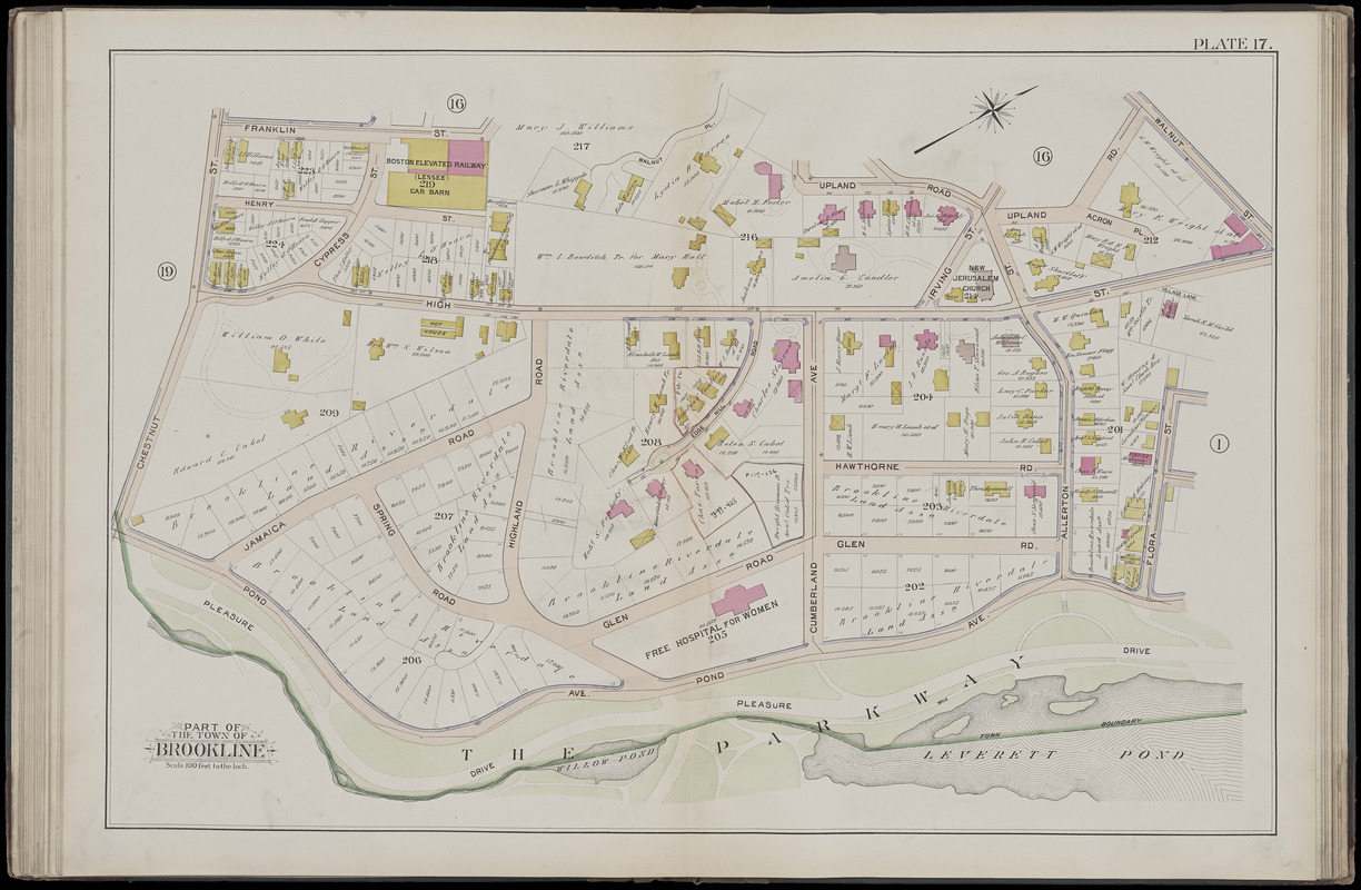 Atlas of the town of Brookline, Norfolk County, Massachusetts