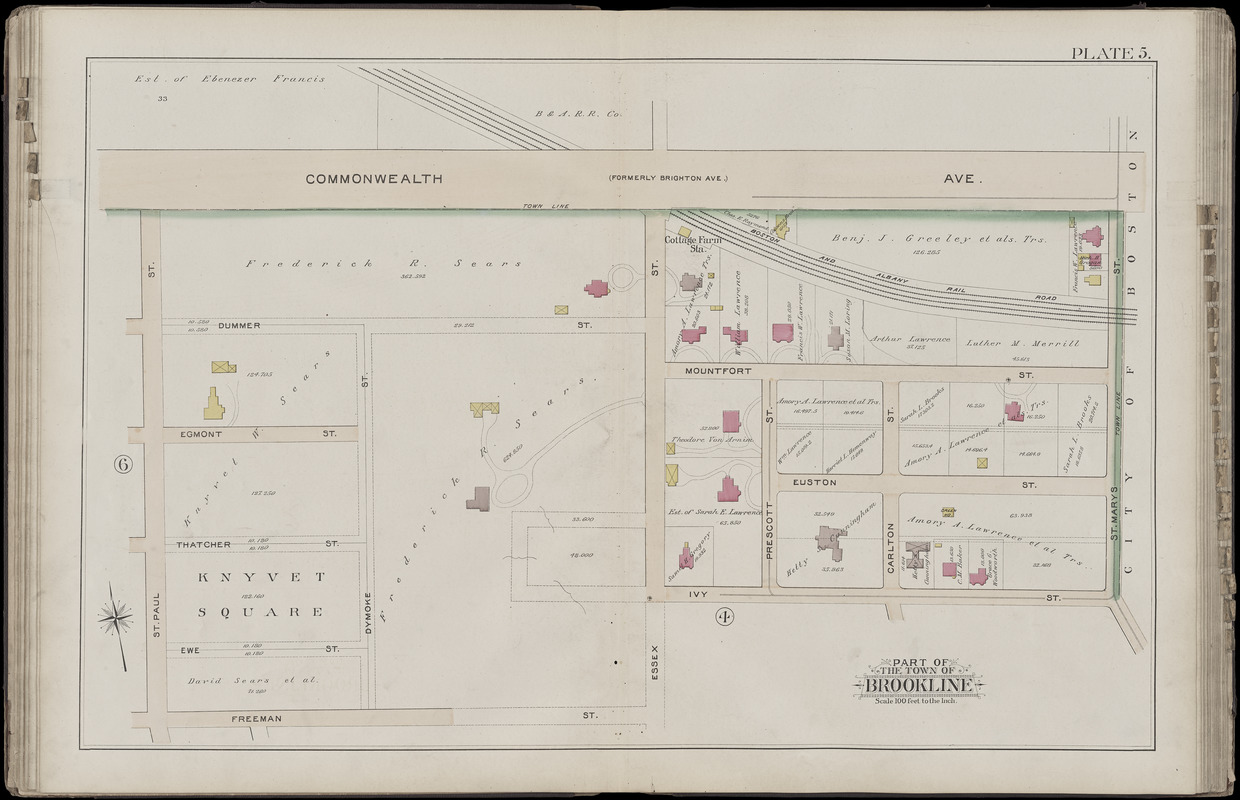 Atlas of the town of Brookline, Norfolk County, Massachusetts