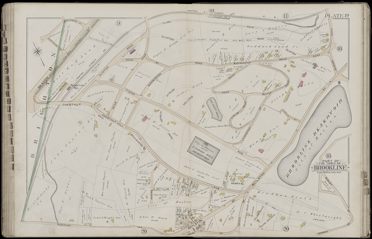 Atlas of the town of Brookline, Norfolk County, Massachusetts