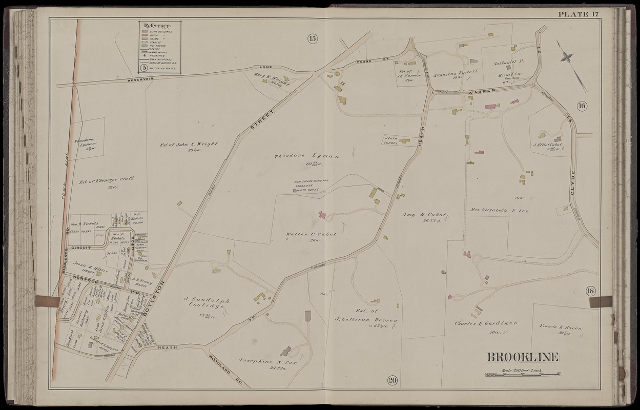 Atlas of the town of Brookline, Massachusetts from official records
