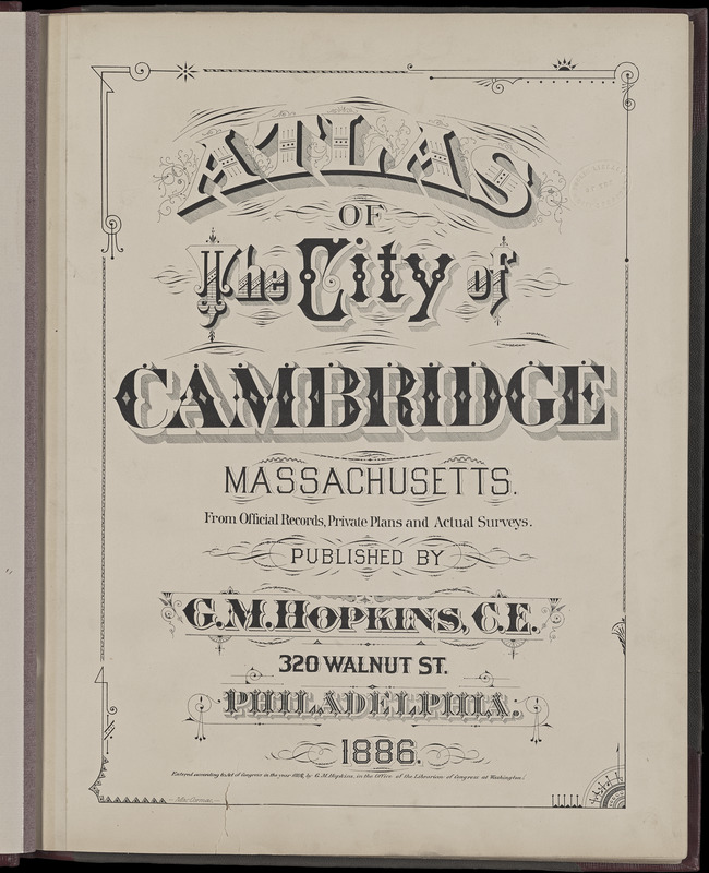 Atlas of the city of Cambridge, Massachusetts from official records