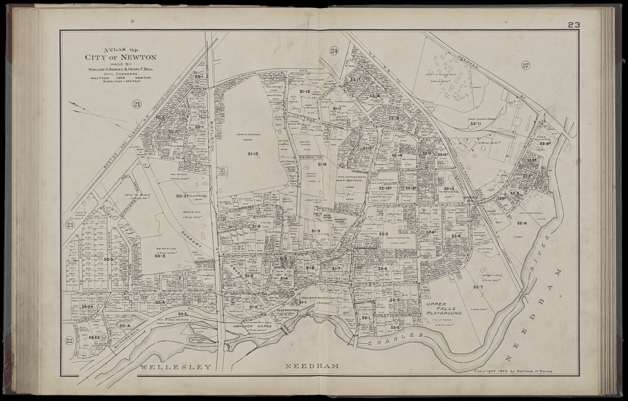 Atlas of the city of Newton, Massachusetts