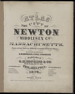 Atlas of the city of Newton, Middlesex Co., Massachusetts