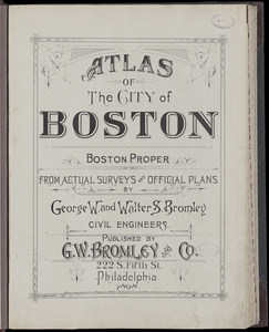 Atlas of the city of Boston : Boston proper