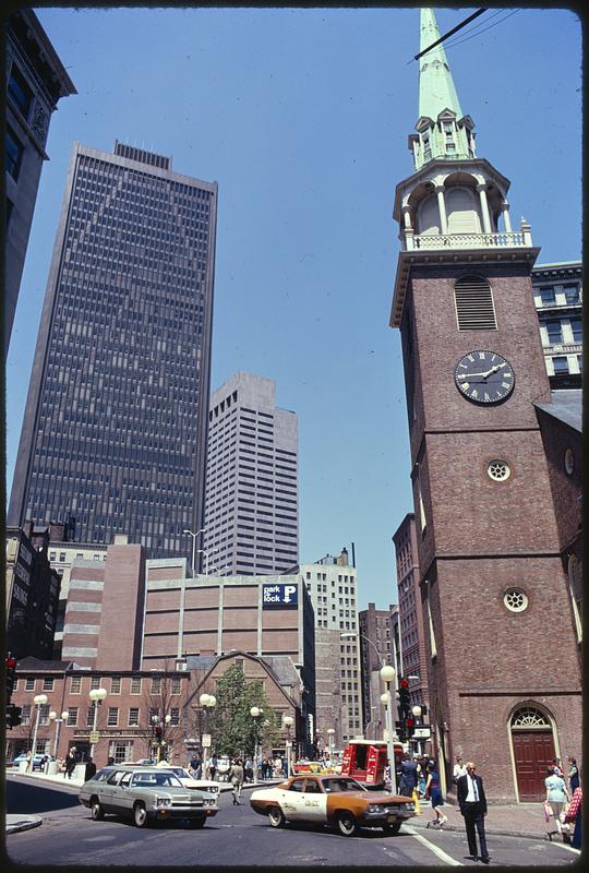 Washington Street and Milk Street - Old South Meeting House, Old Corner Bookstore
