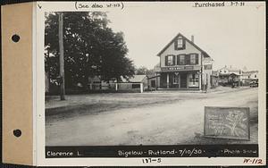 Clarence L. and Elsie H. Bigelow, store, Rutland, Mass., Jul. 10, 1930