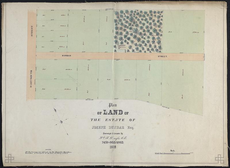 Plan of Land of the Estate of Joseph Dunbar Esq.