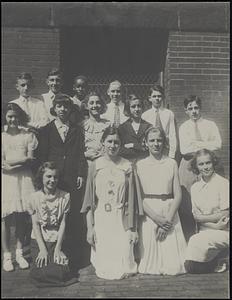 Martin School, Huntington Avenue, students in the 8th grade class, June 1936