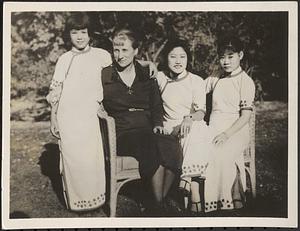 Miss Helen Buston and her adopted Chinese daughters