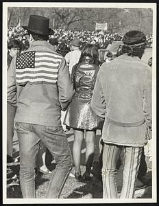 Contrasts in dress at moratorium.