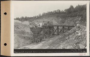 Contract No. 30, Stream Control Works at Main Dam, Swift River Reservoir, Belchertown, Enfield, Ware, aggregate and cement batching plant, upstream channel of stream control works, Belchertown, Mass., Sep. 8, 1932