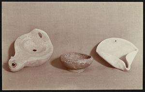 I. Prehistoric Greek terra cotta lamps now in the Boston Museum of Fine arts.