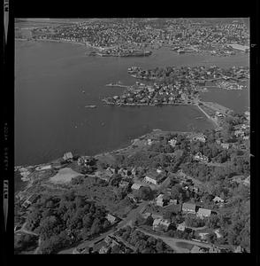 Aerial of Gloucester Harbor
