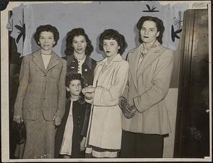 Evelyn Walsh, Mrs. Marie Martin, Virginia Lette, Betsy Martin, Miss Vera Lette