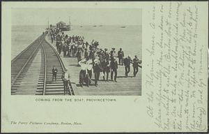 Coming from the boat, Provincetown