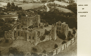 Postcard : Aerial View of Kenilworth Castle