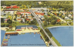 Quantico, Va. with post docks in foreground