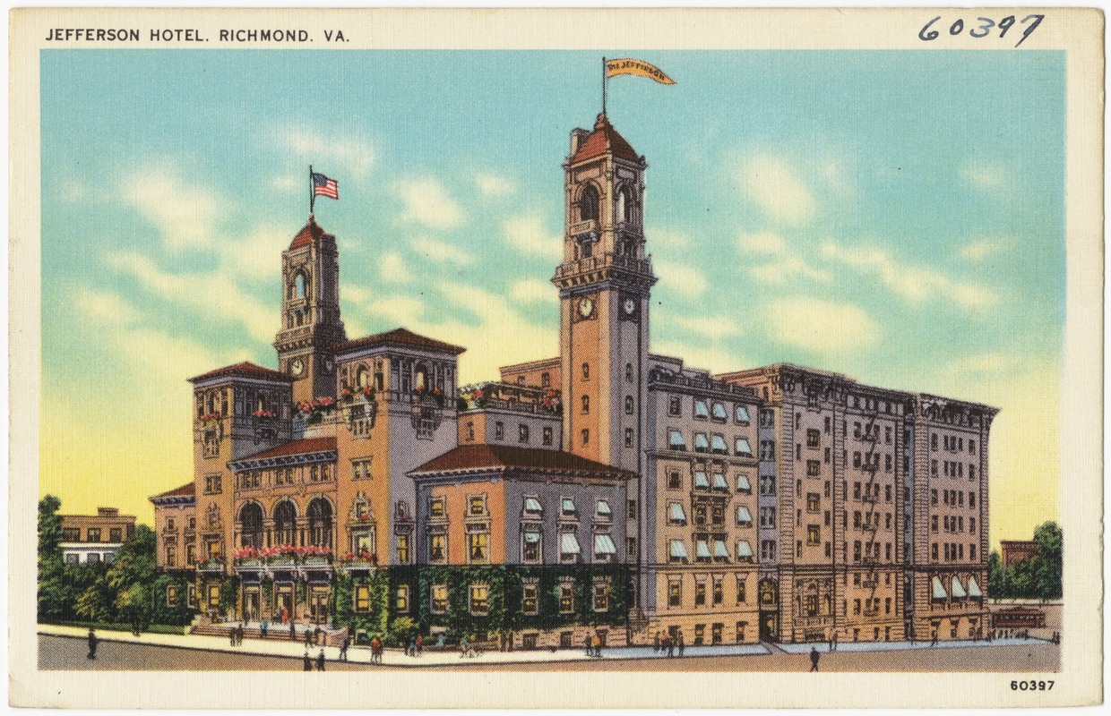 History Of The Jefferson Hotel Richmond Va