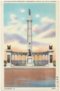 Jefferson Davis Monument (Monument Avenue and Davis Avenue), Richmond, VA.