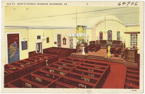 Old St. John's Church interior, Richmond, VA.